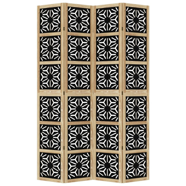 4-Paneelinen tilanjakaja ruskea ja musta täysi keisaripuu