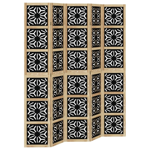 Ruskea ja musta paneelinen tilanjakaja Giancarlo 5- (keisaripuu)