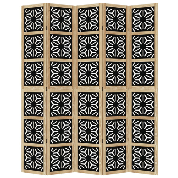 Ruskea ja musta paneelinen tilanjakaja Giancarlo 5- (keisaripuu)