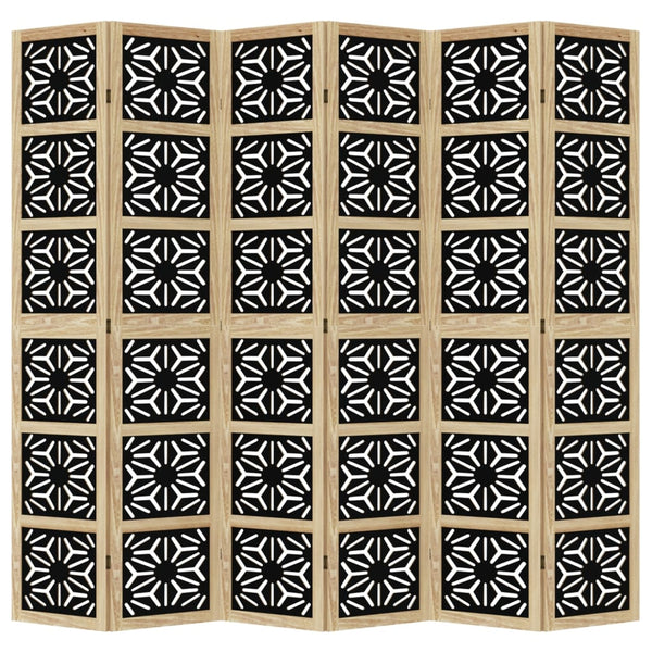 Ruskea ja musta 6-paneelinen tilanjakaja Giancarlo (keisaripuu)