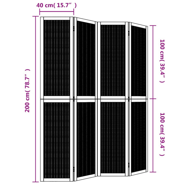 Ruskea paneelinen tilanjakaja Marinita 4- (keisaripuu)