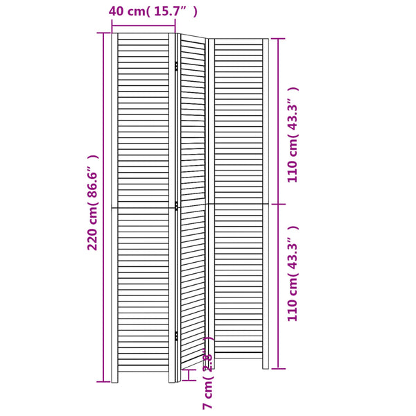 Musta paneelinen tilanjakaja Taft (3-)
