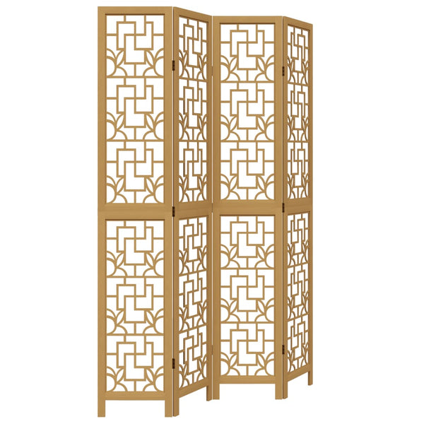 4-Paneelinen tilanjakaja ruskea täysi keisaripuu