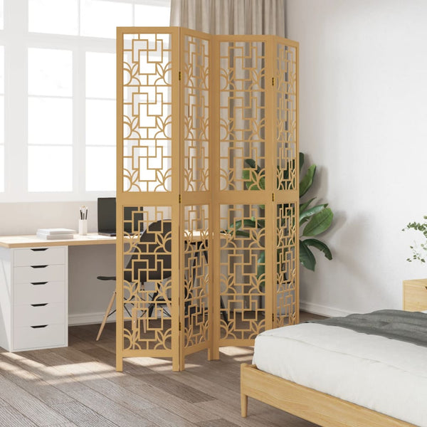 4-Paneelinen tilanjakaja ruskea täysi keisaripuu