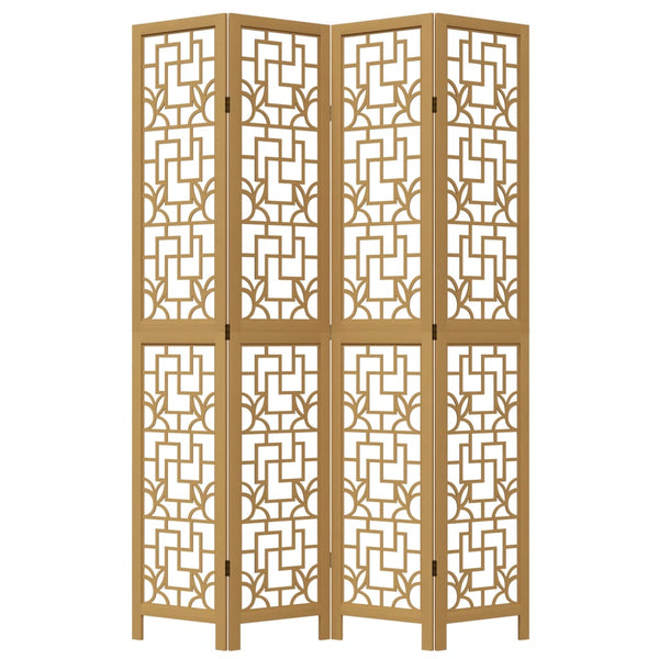 4-Paneelinen tilanjakaja ruskea täysi keisaripuu