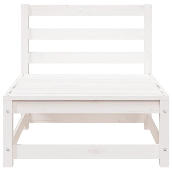 3-istuttava Puutarhasohva valkoinen täysi mänty