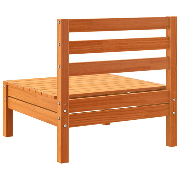 Puutarhasohva käsinojaton vahanruskea täysi mänty