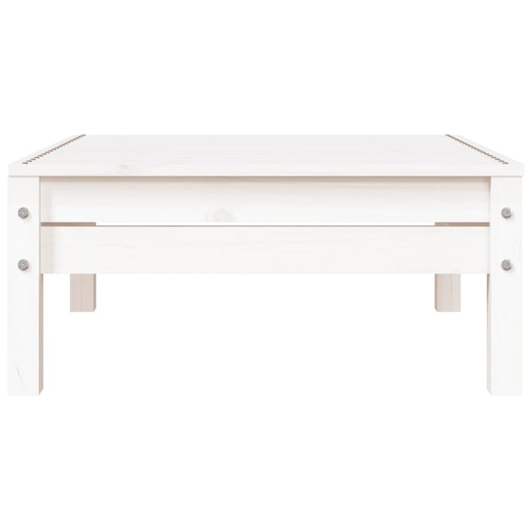 3-istuttava Puutarhasohva valkoinen täysi mänty