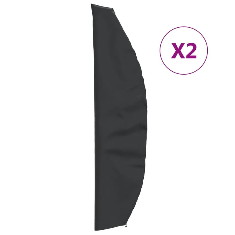 Aurinkovarjon suojat 2 kpl 280x30/81/45 cm 420D Oxford