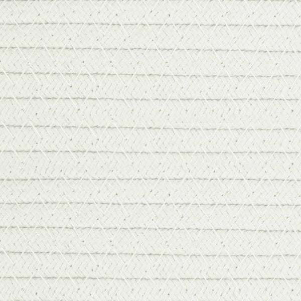 Pyykkikori beige ja valkoinen Ø55x36 cm puuvilla