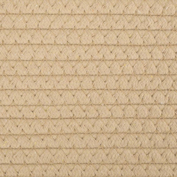 Pyykkikori beige ja valkoinen Ø60x36 cm puuvilla