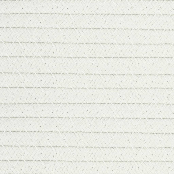 Pyykkikori beige ja valkoinen Ø60x36 cm puuvilla