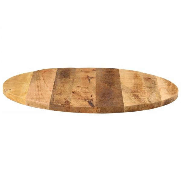Pöytälevy Ø 80x3,8 cm pyöreä karkea täysi mangopuu