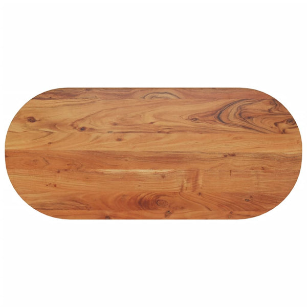 Pöytälevy 90x40x2,5 cm ovaali täysi akasiapuu