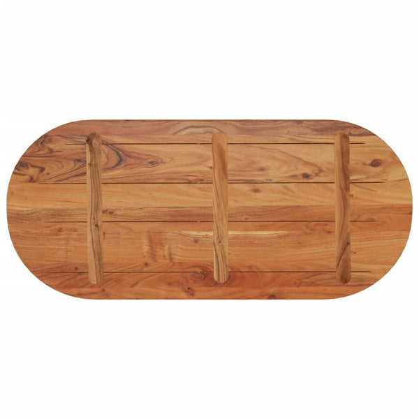 Pöytälevy 90x40x2,5 cm ovaali täysi akasiapuu