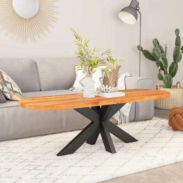Pöytälevy 100x50x2,5 cm ovaali täysi akasiapuu