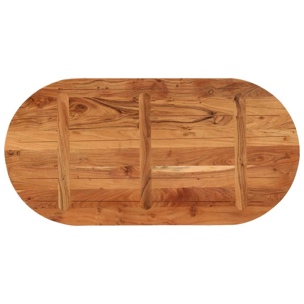 Pöytälevy 100x50x2,5 cm ovaali täysi akasiapuu