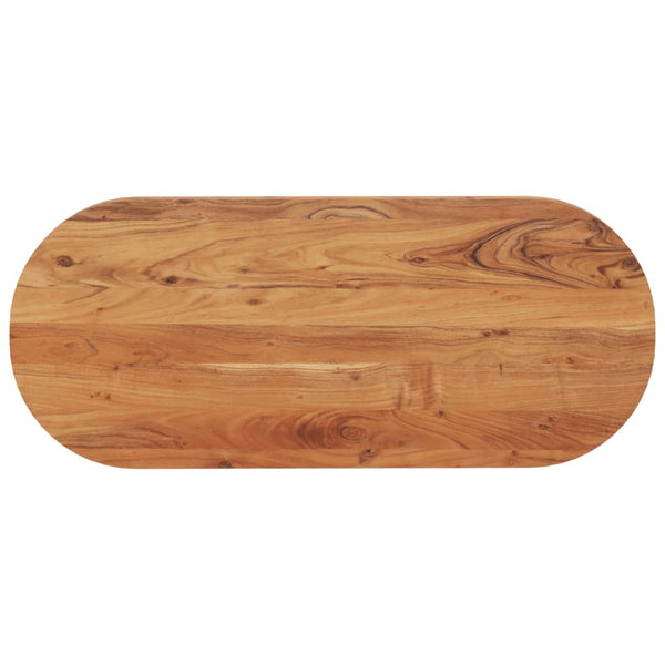 Pöytälevy 120x50x2,5 cm ovaali täysi akasiapuu