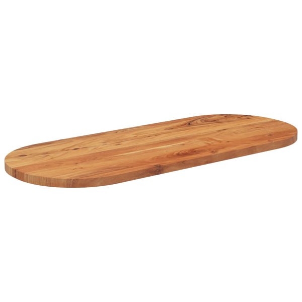 Pöytälevy 100x40x3,8 cm ovaali täysi akasiapuu