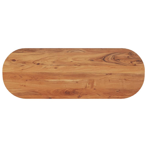 Pöytälevy 110x40x3,8 cm ovaali täysi akasiapuu