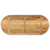 Pöytälevy 100x40x2,5 cm ovaali täysi karkea mangopuu