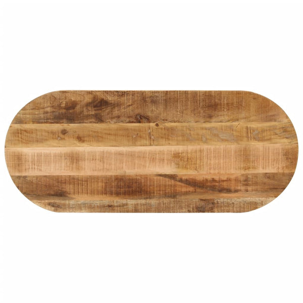 Pöytälevy 110x40x2,5 cm ovaali täysi karkea mangopuu