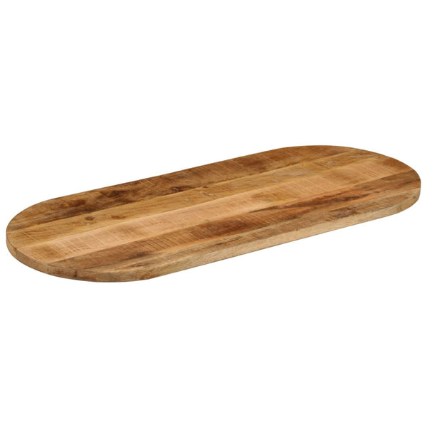 Pöytälevy 110x40x2,5 cm ovaali täysi karkea mangopuu