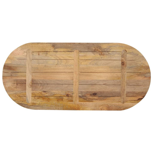 Pöytälevy 120x50x2,5 cm ovaali täysi mangopuu