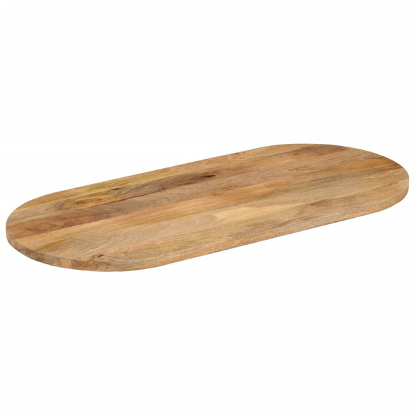 Pöytälevy 140x50x3,8 cm ovaali täysi mangopuu