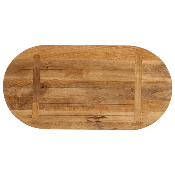 Pöytälevy 80x40x2,5 cm ovaali täysi mangopuu