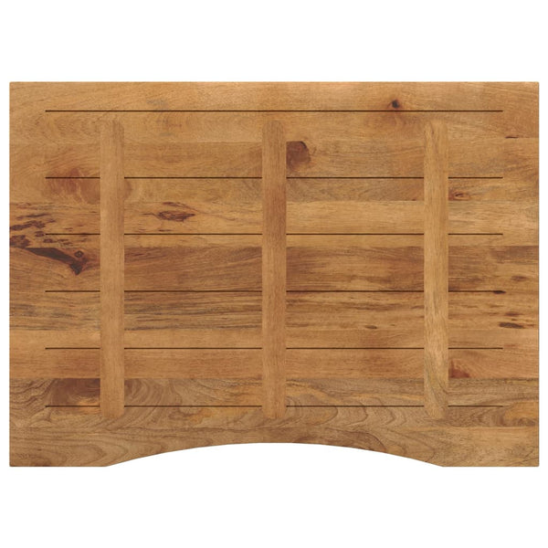 Pöytälevy kaarella 110x80x2,5 cm täysi karkea mangopuu