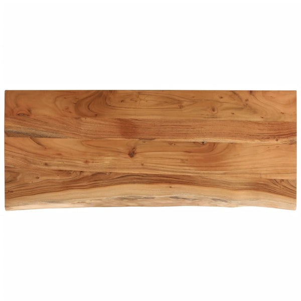 Pöytälevy 100x40x2,5 cm suorakaide täysi akasiapuu elävä reuna