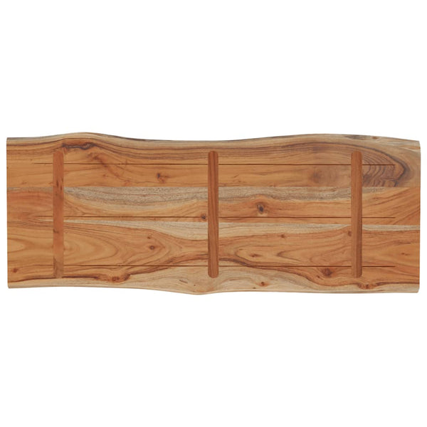 Pöytälevy 80x40x2,5 cm suorakaide täysi akasiapuu elävä reuna