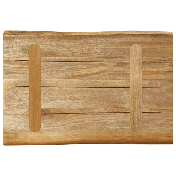 Pöytälevy elävä reuna Silas 70x40x3,8cm (karkea mangopuu)