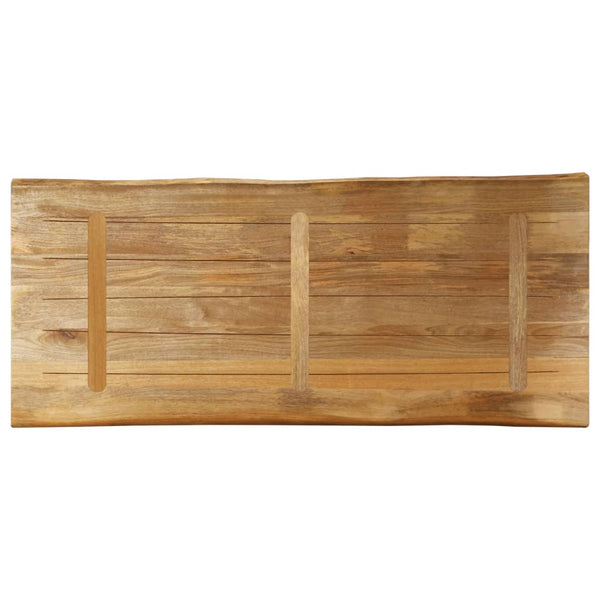 Pöytälevy elävä reuna Silas 140x60x3,8cm (karkea mangopuu)