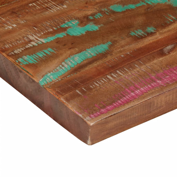 Pöytälevy 100x80x3,8 cm suorakaide kierrätetty täyspuu