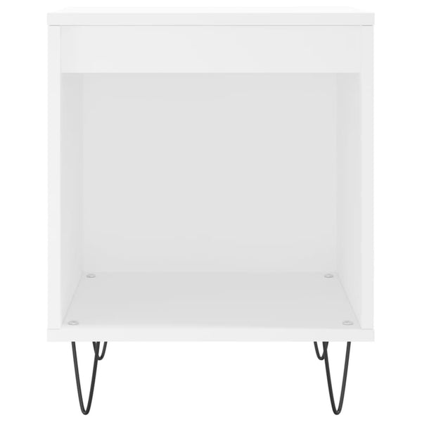 Yöpöydät 2 kpl valkoinen 40x35x50 cm tekninen puu