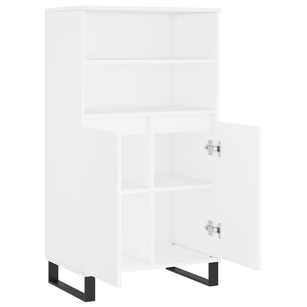 Kaappi valkoinen 60x36x110 cm tekninen puu