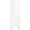 Kaappi korkeakiilto valkoinen 40x36x110 cm tekninen puu