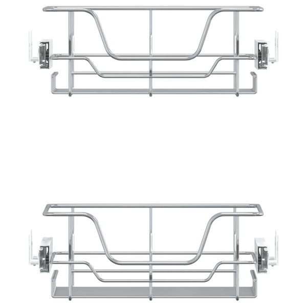 Ulosvedettävät ritiläkorit 2 kpl hopea 45 cm
