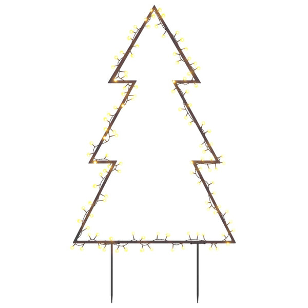 Joulukuusi valokoriste maapiikeillä 115 LED-valoa 90 cm