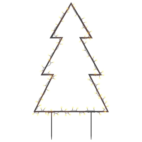 Joulukuusi valokoriste maapiikeillä 80 LED-valoa 60 cm