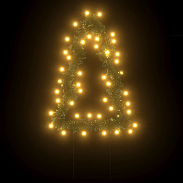 Joulukuusi valokoriste maapiikeillä 3 kpl 50 LED-valoa 30 cm
