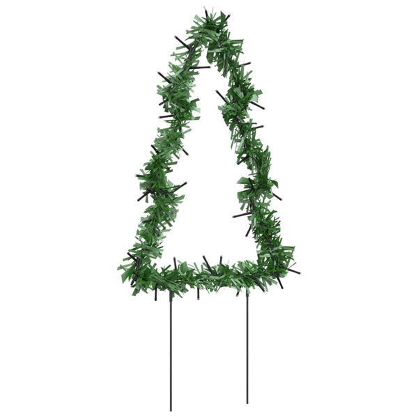 Joulukuusi valokoriste maapiikeillä 3 kpl 50 LED-valoa 30 cm