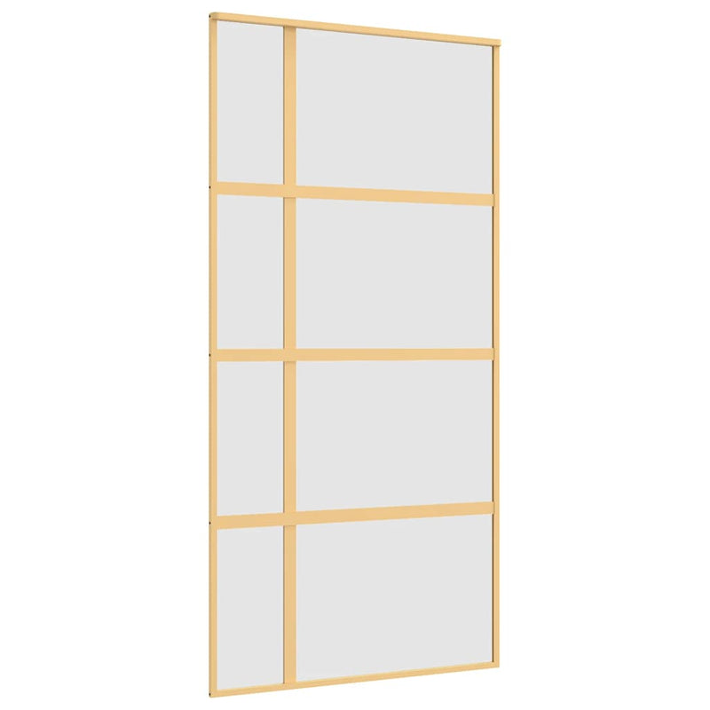 Kulta liukuovi Macrid 102,5x205cm (himmeä esg-lasi ja alumiini)