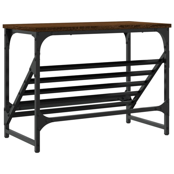 Kenkäteline ruskea tammi 60x30x45 cm tekninen puu