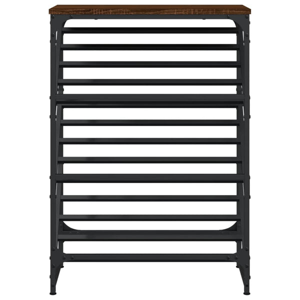 Kenkäteline ruskea tammi 60x30x85 cm tekninen puu