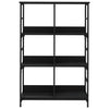 Kirjahylly musta 78,5x33x117,5 cm tekninen puu