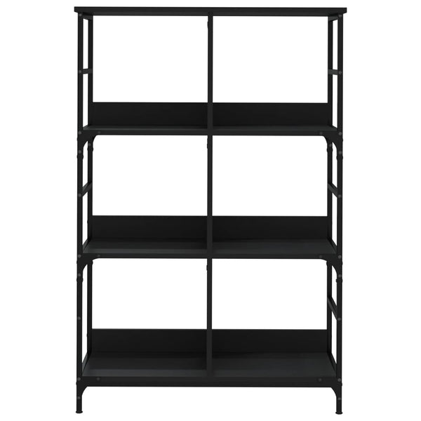 Kirjahylly musta 78,5x33x117,5 cm tekninen puu