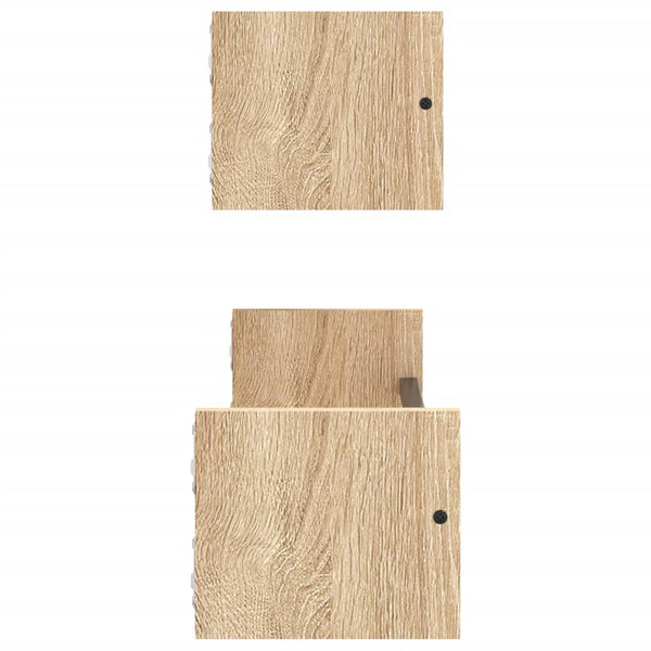 Seinähyllyt tangoilla 2 kpl Sonoma-tammi 60x16x14 cm